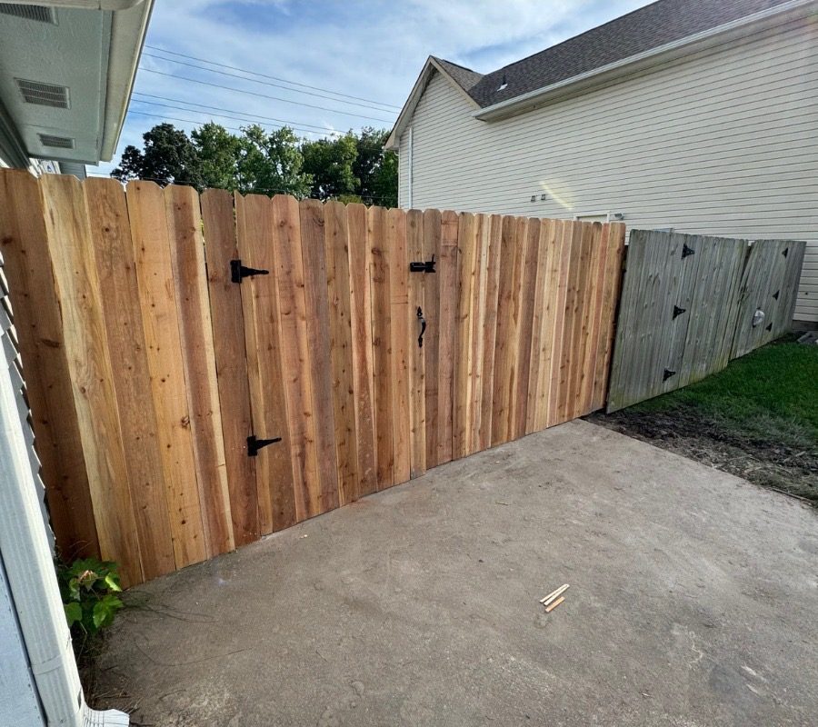 Fence replacement after, by Mend Renovations